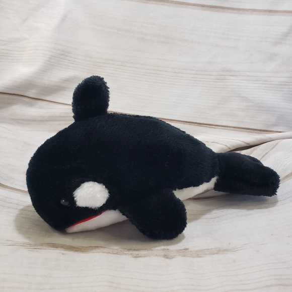 SeaWorld Shamu Orca Killer Whale Plush Stuffed Toy Vintage 10 Inch 1987 - Picture 4 of 10